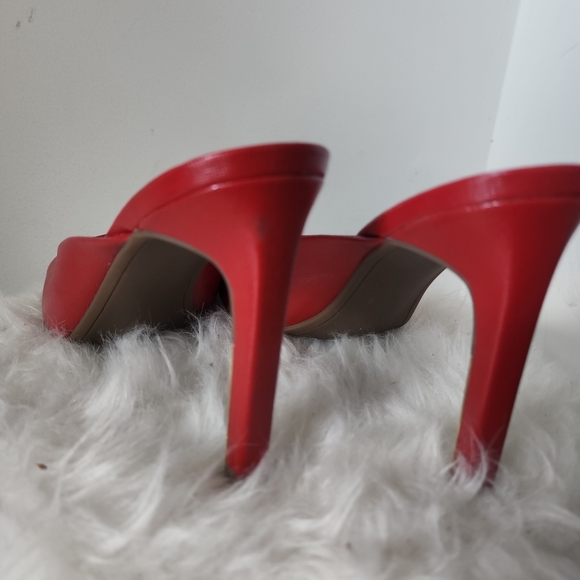 DKNY Red Sandal Heel Size 11M - Picture 5 of 7